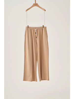 ALLDAY Koyu Bej-Pamuklu Nervürlü Eşofman Altı