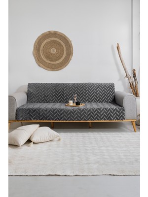 Viaden Aura Kaymaz Taban Koltuk Örtüsü 170X210 cm Antrasit