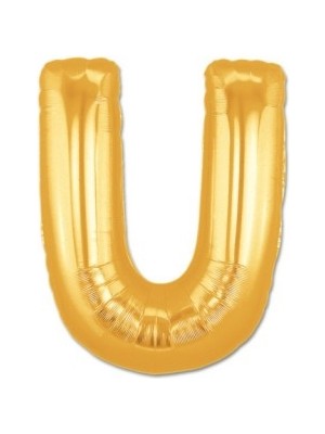 İsmiyle Al U Harf Folyo Balon Altın Renk  40 Inç