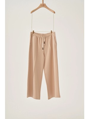 ALLDAY Bej-Pamuklu Nervürlü Eşofman Altı