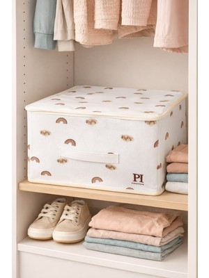 Luxway Home Küçük Baby Hurç 35X42X23 cm Fermuarlı Dolap Içi Düzenleyici Baza Altı Yorgan Yastık Saklama Organizeri