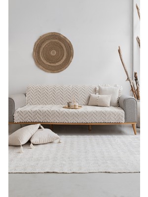 Viaden Aura Kaymaz Taban Koltuk Örtüsü 170X210 cm Bej