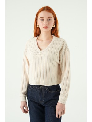 Rays 8259A V Yaka Bluz Bej
