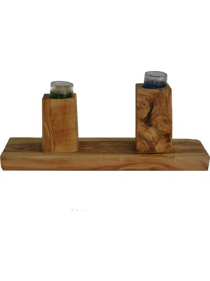 Wood Askania Zeytin Ahşap Mumluk