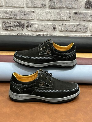 Derilax Hakiki  Nubuk Deri Ortopedik Rahat Hafif Yumuşak Ekinci Erkek Ayakkabı