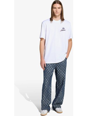 Adidas Monogram Erkek Mavi Eşofman Altı.-