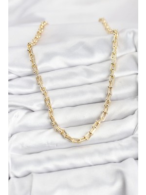 İsmiyle Al Gold Renk Pirinç Tifani Model Kadın Kolye