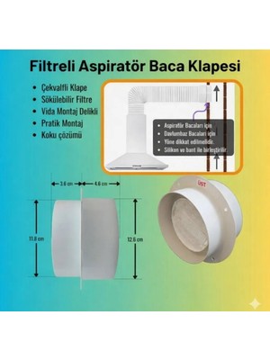 Yapı Kalite Aspiratör Davlumbaz Baca Klapesi