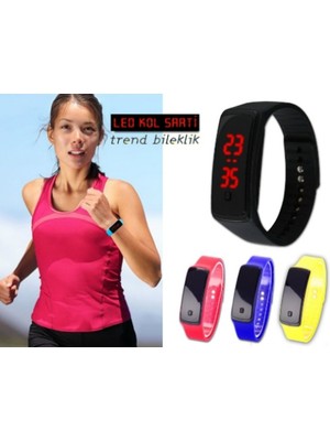 İsmiyle Al Siyah Ekranlı LED Kol Saati (Kırmızı)