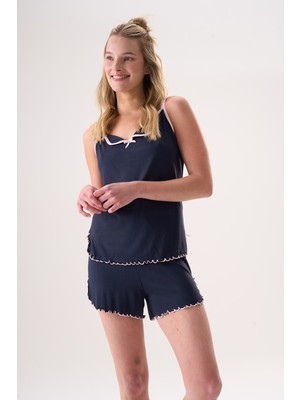 Evia Etoile Bambu Askılı Mini Şort Takım