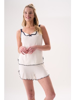 Evia Etoile Bambu Askılı Mini Şort Takım