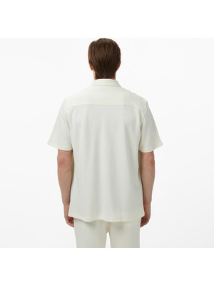 Nautica Erkek Krem Regular Fit Kısa Kollu Gömlek W55521T.1MA