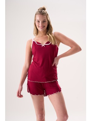 Evia Etoile Bambu Askılı Mini Şort Takım