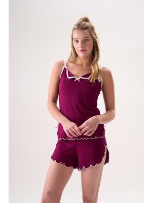 Evia Etoile Bambu Askılı Mini Şort Takım