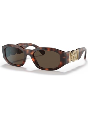 Versace Kadın Güneş Gözlüğü VE4361 53 Kahverengi UV400 Filtreli Kemik Çerçeve 521773