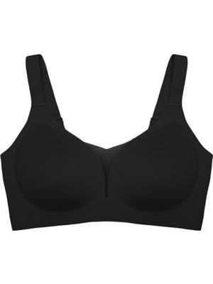 Cottonhill Seamless Bra - Shape | Siyah Lazer Kesim Dikişsiz Toparlayıcı Büyük Beden Tüllü Kadın Sütyen