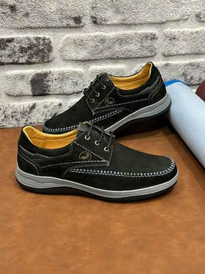 Umut Ayakkabı Hakiki Nubuk Deri Ortopedik Rahat Hafif Yumuşak Ekinci Erkek Ayakkabı