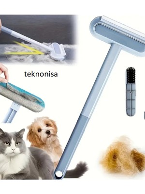 Teknonisa Çok Amaçlı Kedi Köpek Tüy Temizleme Sihirli Fırça 4 1 Arada