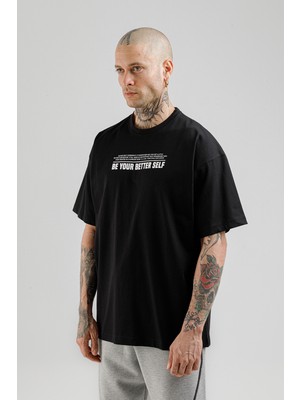 Airlife Better Self Nr Geniş Kesim Erkek Tişörtü Siyah