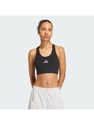 adidas Adi365 Running Cepli Orta Destekli Kadın Siyah Antrenman Bra.-