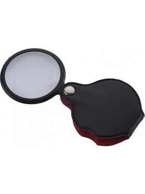 Indispensablely 5X50MMMINI Büyüteç,cepte Taşınan,optik Lens Katlanabilir Deri KAPLAMAXX1051