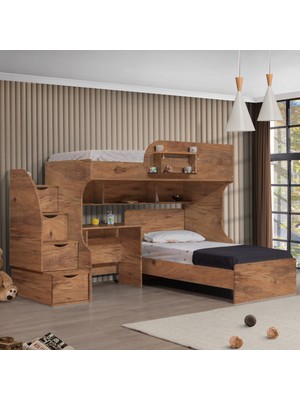 Setay Aura Ranza Karyola Masa Koyu Ceviz