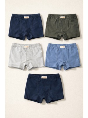Erkek Çocuk 5'li Basic Çok Renkli Boxer