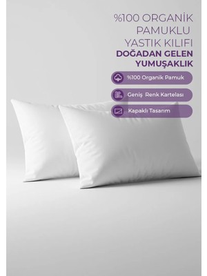 Days In Colours %100 Pamuk Ranforce 2'li Yastık Kılıfı Seti - Dolmabahçe Serisi