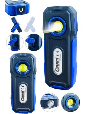 Indispensablely Arm 350LÜMEN Şarjlı Tamirci Feneri Mıknatıslı LED Lamba