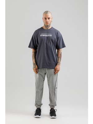 Airlife Better Self Nr Geniş Kesim Erkek Tişörtü Titanyum