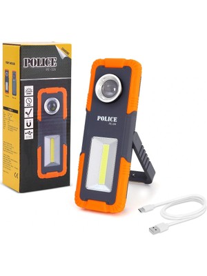Indispensablely Police PE-329 Şarjlı Mıknatıslı Tamirci Feneri