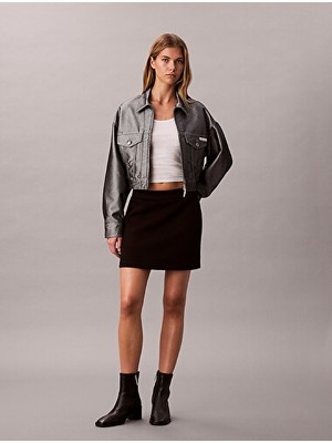 Calvin Klein Kadın Scuba Mini Etek