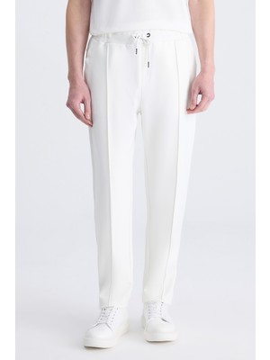 D'S Damat Ds Damat Regular Fit Ekru Düz Rayon Eşofman Alt 5HCE347020012