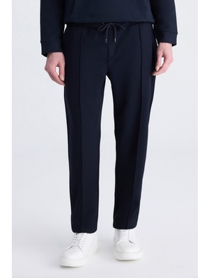 D'S Damat Ds Damat Regular Fit Lacivert Düz Rayon Eşofman Alt 5HCE347020012