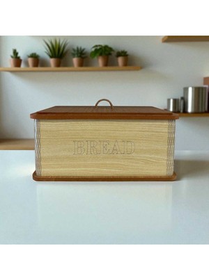 Feyza Design Şık ve Dayanıklı Ahşap Ekmeklik, Mutfağınıza Doğal Şıklık Katacak