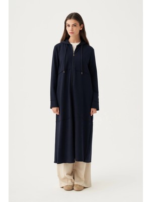 ALLDAY Lacivert-Pis Dikişli Likralı Fermuarlı Hırka