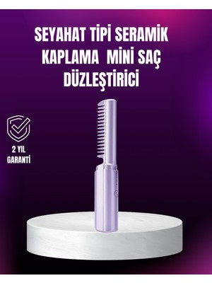 İsmiyle Al Kablosuz USB Şarjlı Saç Düzleştirici Tarak – Seyahat Boy