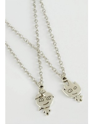 Die Grup Ateş ve Su 2'li Metal Kolye