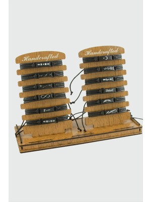 12 Adet Vinlex Deri Bileklik Standı Nemere