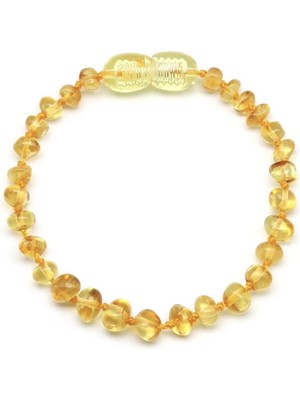 Taşmir Sertifikalı Damla Kehribar Bebek Diş Bileklik – 15 cm