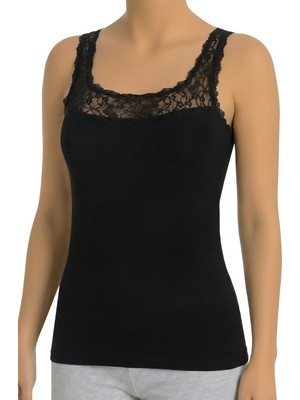 Öts Kadın Atlet Göğüs Dantelli (%96 Pamuk - %4 Elastan)