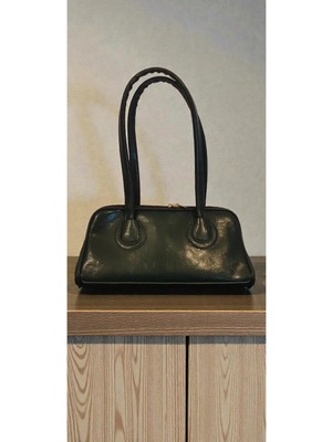 Amabel Jewelerys Roy Parlak Yatay Kadın El ve Omuz Çantası