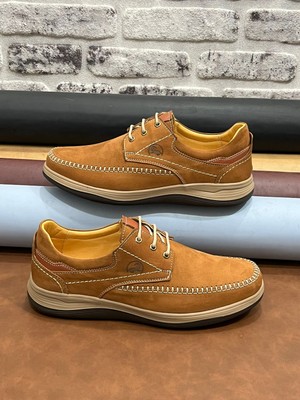 Derilax Hakiki  Nubuk Deri Ortopedik Rahat Hafif Yumuşak Ekinci Erkek Ayakkabı