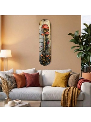 Decorita Cam Kaykay Tablo | Antik Botanik Amanita | 80X20