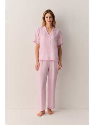 Suwen Cute Gömlek Yaka Pijama Takımı