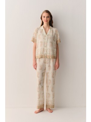 Suwen Rustic Gömlek Yaka Pijama Takımı