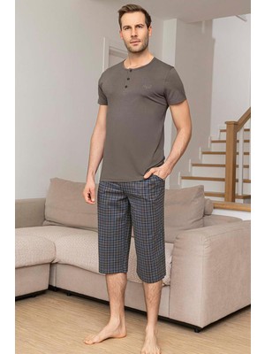 Aydoğan Erkek Civan Modal Bermuda Vizon Pijama Takım 0024