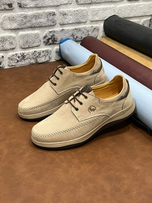 Deri Tarz Hakiki Nubuk Deri Ortopedik Rahat Hafif Yumuşak Ekinci Erkek Ayakkabı