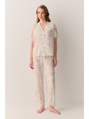 Suwen Lilibet Gömlek Yaka Pijama Takımı