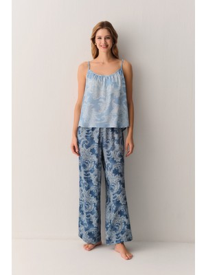 Suwen Paisly Atlet Pantolon Pijama Takımı